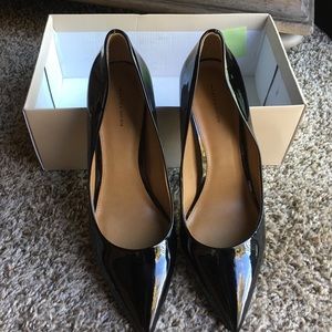 Black Faux Patent Pump 9M